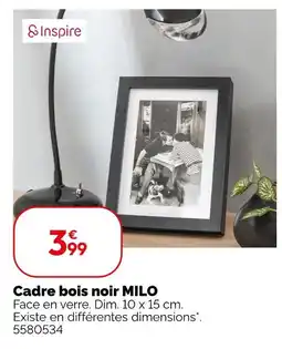 Weldom Inspire cadre bois noir milo offre