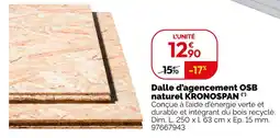 Weldom Kronospan dalle d'agencement osb naturel offre