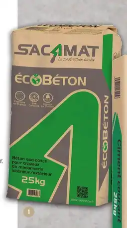 Weldom Sacamat béton empreinte carbone réduite 25 kg offre