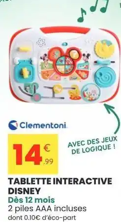 Stokomani Disney - tablette interactive offre