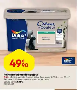 Weldom Dulux valentine peinture crème de couleur offre