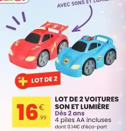 Stokomani Lot de 2 voitures son et lumière offre
