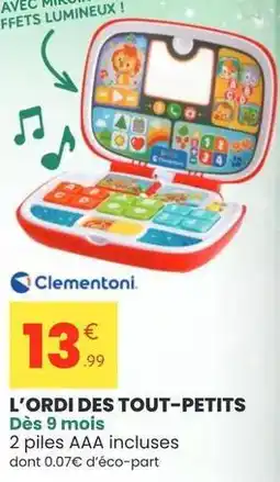 Stokomani Clementoni - l'ordi des tout-petits offre