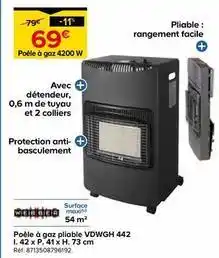 Castorama Weber - poêle à gaz pliable vdwgh 442 offre