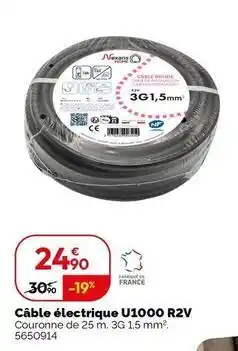 Weldom Nexans - câble électrique u1000 r2v offre