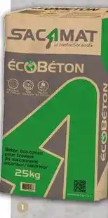 Weldom Sacamat - beton empreinte carbone reduite offre