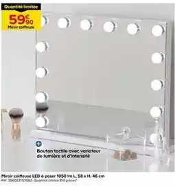 Castorama Miroir coiffeuse led à poser offre