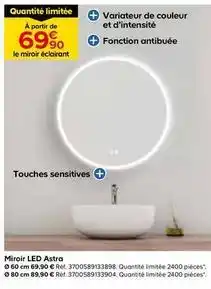 Castorama Miroir led astra offre