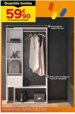 Castorama Kit dressing flower blanc offre