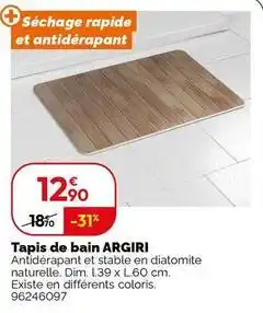Weldom Tapis de bain argiri offre