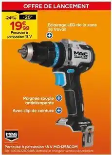 Castorama Mac allister - perceuse à percussion 18 v mci125bcom offre