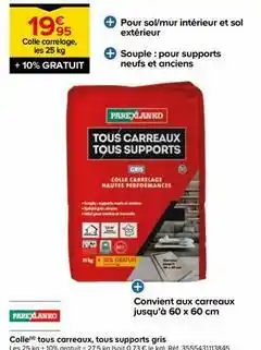 Castorama Parexlanko - colle tous carreaux, tous supports gris offre
