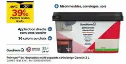 Castorama Goodhome - peinture de renovation multi-supports satin beige cancun 2 l offre