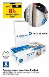 Castorama Stopbruit - panneau isolant acoustique offre