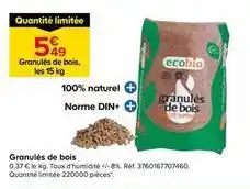 Castorama Ecobio - granules de bois offre