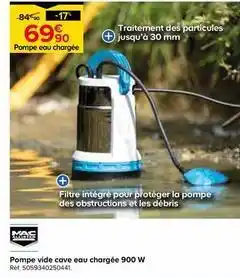 Castorama Mac allister - pompe vide cave eau chargee 900 w offre