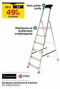 Castorama Magnusson - escabeau aluminium 6 marches offre