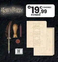 JouéClub Harry potter - set papeterie calligraphie offre