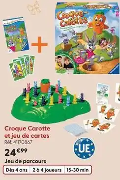 La Grande Récré Croque carotte et jeu de cartes offre