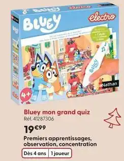La Grande Récré Bluey mon grand quiz offre
