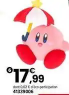 JouéClub Peluche kirhy parasol offre