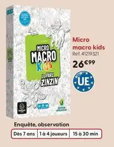 La Grande Récré Blackrock - micro macro kids offre