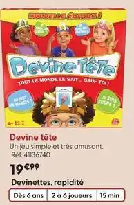 La Grande Récré Spin master - devine tete offre