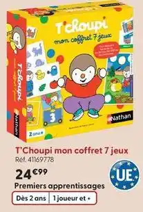 La Grande Récré T'choupi mon coffret 7 jeux offre
