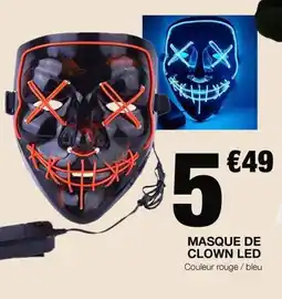 Marché aux Affaires MASQUE DE CLOWN LED offre