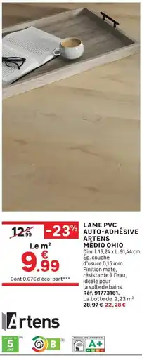 Leroy Merlin ARTENS LAME PVC AUTO-ADHÉSIVE MÉDIO OHIO offre