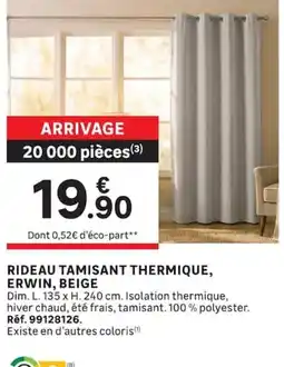 Leroy Merlin ERWIN RIDEAU TAMISANT THERMIQUE offre