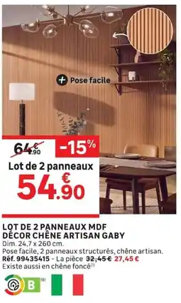 Leroy Merlin GABY Décor chêne artisan offre