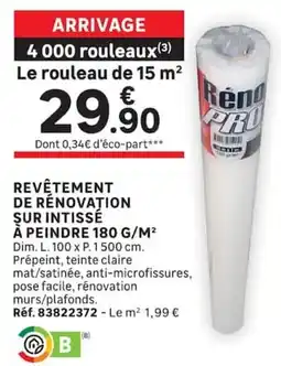 Leroy Merlin Reno PRO Revêtement de rénovation sur intissé à peindre offre