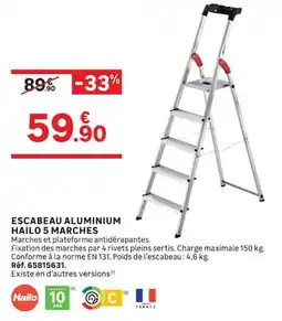 Leroy Merlin Hailo ESCABEAU ALUMINIUM offre