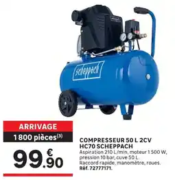 Leroy Merlin Scheppach COMPRESSEUR 50 L 2CV offre