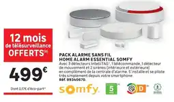 Leroy Merlin SOMFY PACK ALARME SANS FIL HOME ALARM ESSENTIAL offre