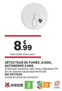 Leroy Merlin KIDDE DÉTECTEUR DE FUMÉE offre
