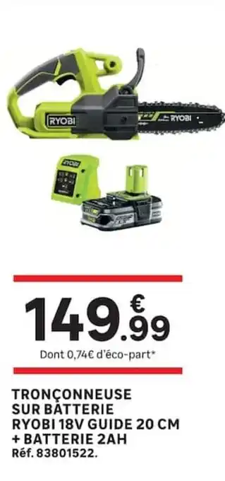 RYOBI TRONÇONNEUSE SUR BATTERIE