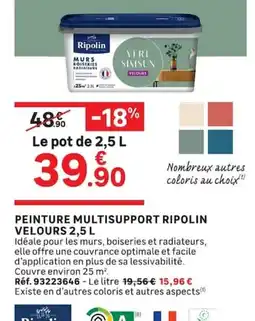 Leroy Merlin Ripolin Peinture Multisupport Velours offre