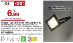 Leroy Merlin YONKERS INSPIRE PROJECTEUR EXTÉRIEUR offre