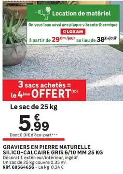Leroy Merlin LOXAM Gravier en pierre naturelle offre