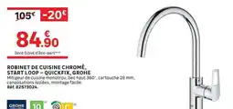 Leroy Merlin GROHE Robinet de cuisine chromé, Start Loop – Quickfix offre