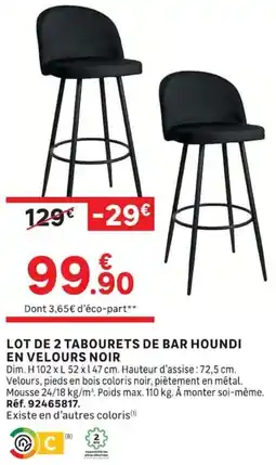 Leroy Merlin Houndi Tabourets de bar offre