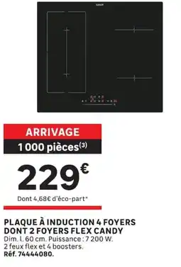 Leroy Merlin CANDY Plaque à induction 4 foyers offre