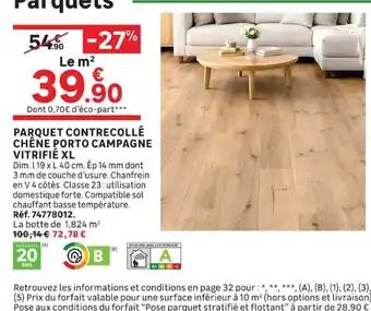 PARQUET CONTRECOLLÉ CHÊNE PORTO CAMPAGNE