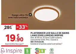 Leroy Merlin Inspire Plafonnier LED Salle de Bains Lano offre