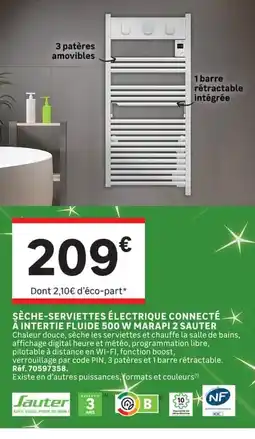 Leroy Merlin Sauter Sèche-serviettes électrique connecté offre