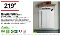 Leroy Merlin SAUTER Radiateur Électrique Connecté à Inertie Fluide offre