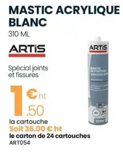 Tollens ARTiS Mastic acrylique blanc offre