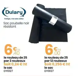 Tollens Dulary Sac poubelle noir résistant offre